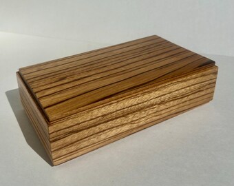 Zebra Wood Rectangle Box