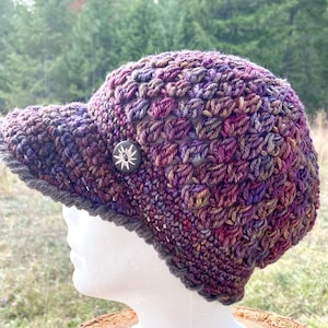 CROCHET WINTER Baseball Cap, Visor Hat!  Four Sizes!