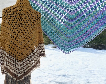 DAYDREAMS BEADED Crochet Shawl, with easy variations!