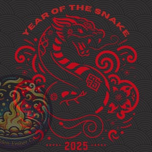Year Of The Snake Png, Happy Chinese New Year 2025, Lunar New Year 2025 Png, Chinese Zodiac Snake Year 2025 Png, New Year 2025 DIGITAL ONLY
