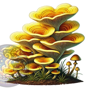 Mushroom PNG Watercolor Mushrooms Clipart, Forest Nature Toadstool clip art set, Cottagecore Natural, Nature PNG Clipart Mushrooms DIGITAL