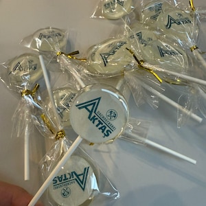 10 pieces of lollipops with logo, personalized lollipops for every occasion