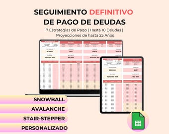 Debt Repayment Planner in Google Sheets | Snowball and Avalanche Calculator | Credit, Loans, Mortgage, Students
