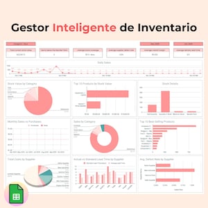 Small Business Inventory Template in Google Sheets | Automated Stock, Order, Sales, and Price Calculation Manager