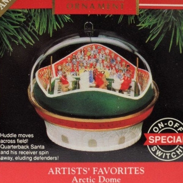 Hallmark Arctic Dome Magic Christmas Ornament 1991 NOS NRFB Blinking Lights Motion