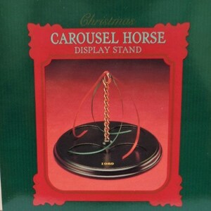 Hallmark Carousel Horse Display Stand for Christmas Ornaments 1989 NRFB NOS