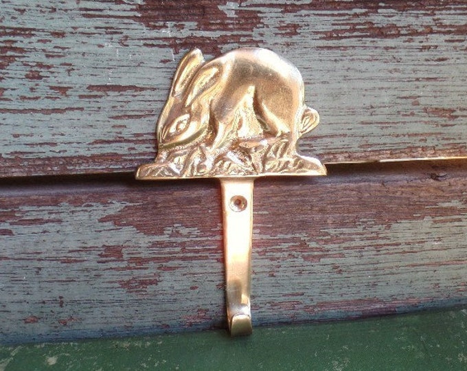Vintage Brass Bunny Rabbit Wall Hook Towel Hook Coat Hanger Etsy