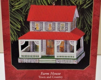 Hallmark Farm House Ornament NIB