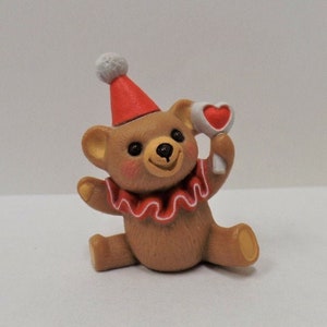 Vintage Hallmark Valentine Merry Miniature 1987 Clown Teddy NOS Heart