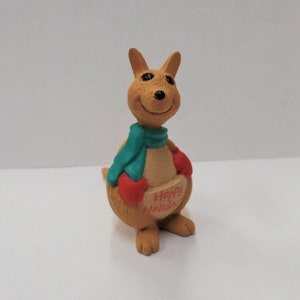 Vintage Hallmark Kangaroo Christmas Merry Miniature 1990 NOS