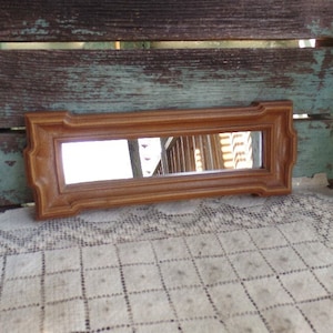 Vintage Homco Wall Mirror Home Interiors 1981 Wood Look Accent Mirror