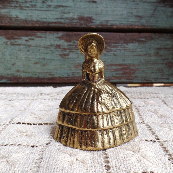 Brass Lady Bell Etsy