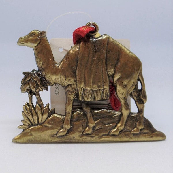 Hallmark Brass Camel Christmas Ornament 1990's NOS Tree Trimmer