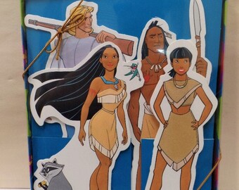 Vintage Set of Four Hallmark Pocahontas Displayable Greeting Cards 1995 NOS Disney Captain John Smith Kocoum Meeko