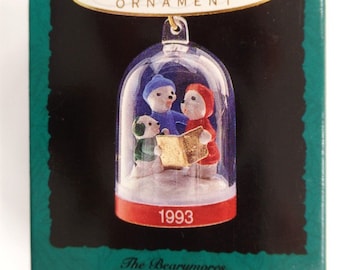 Hallmark The Bearymores Miniature Christmas Ornament 1993 Feather Tree 2nd in Series