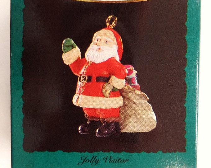 Hallmark Jolly Visitor Miniature Christmas Ornament 1994 NOS Feather