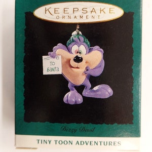 Hallmark Dizzy Devil Miniature Christmas Ornament 1994 NOS Feather Tree Tiny Toons