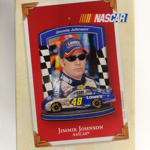 Hallmark Jimmie Johnson Christmas Ornament NRFB NASCAR #48