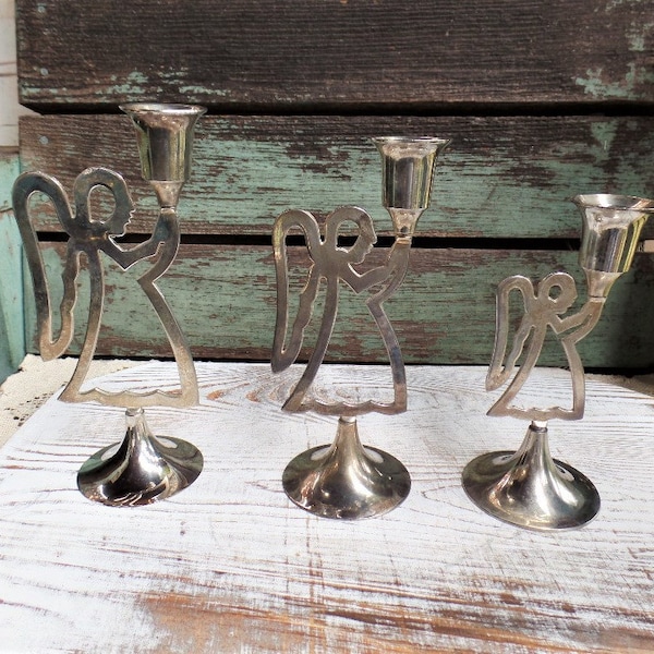 International Silver Co Candle Holder Etsy