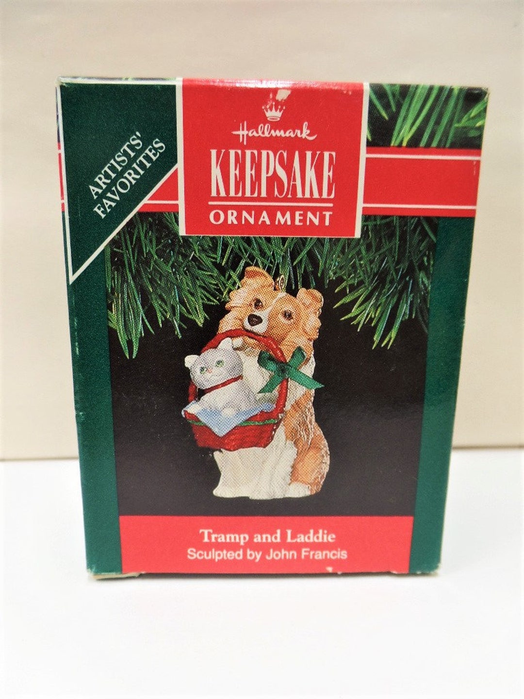 Hallmark Tramp and Laddie Christmas Ornament 1991 NOS Dog and - Etsy