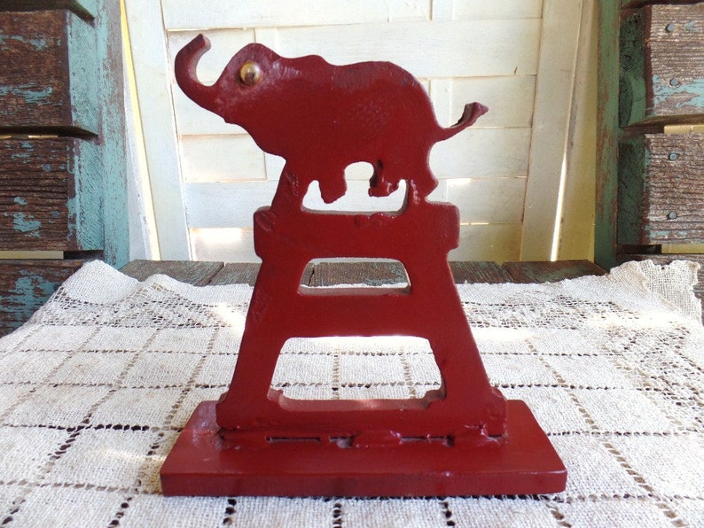 Vintage Homemade Alabama Door Stop Crimson Tide Football Elephant Sec