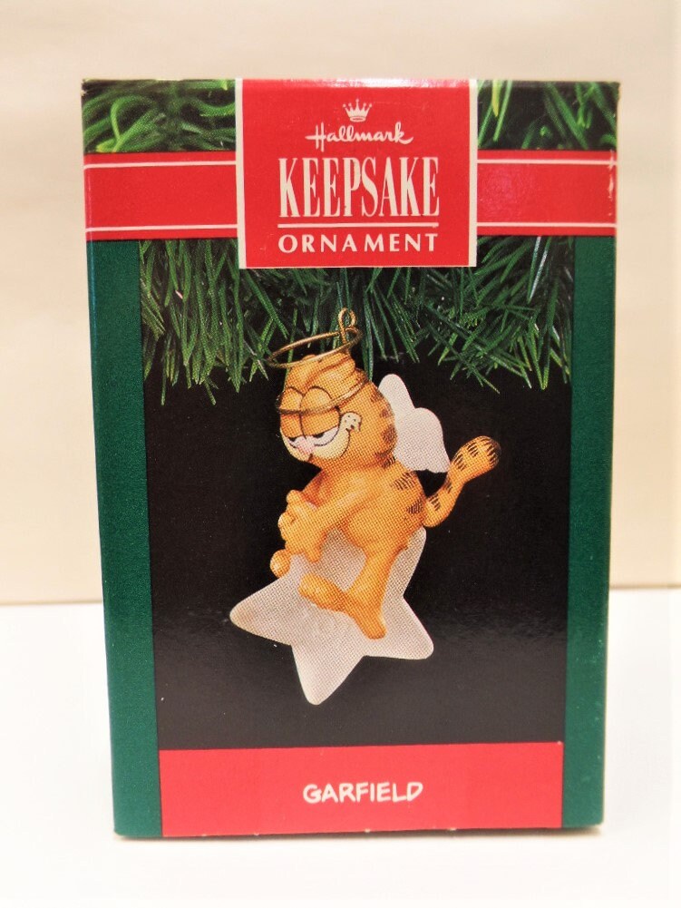 2022 Garfield Christmas Ornament Hallmark Garfield Christmas Ornament 1991 Nos Nrfb Cat Angel | Etsy Ireland