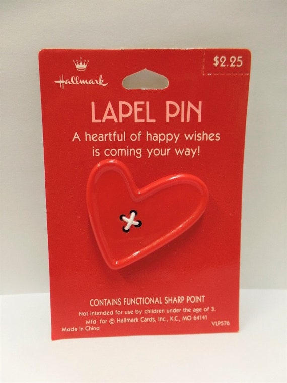 Vintage Hallmark Valentine Lapel Pin 1980's NOS R… - image 1