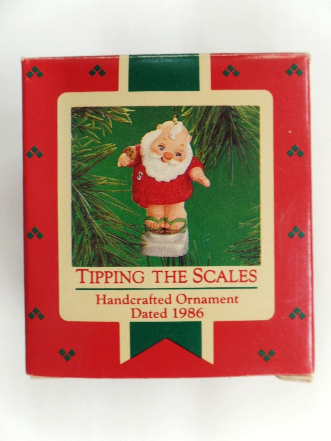 Hallmark Tipping the Scales Christmas Ornament 1986 NRFB New Etsy