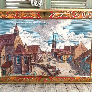 Extra Large Vintage German Cookie Tin E. Otto Schmidt Nurnberg Made in Germany 1996