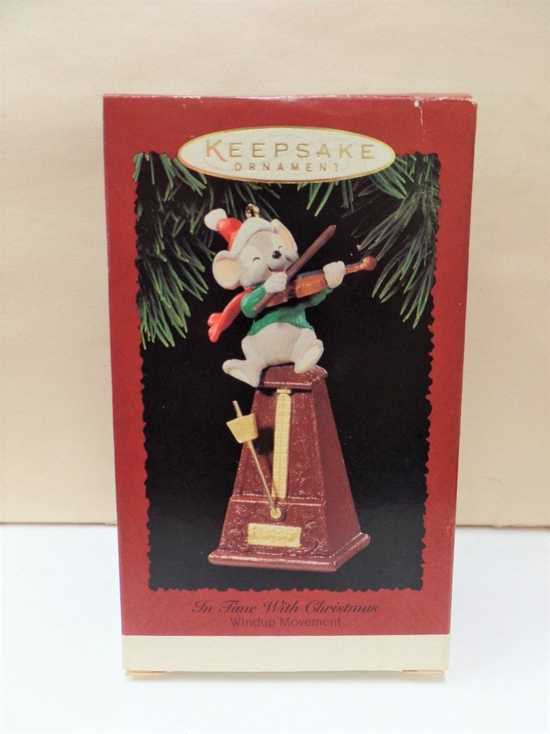 Hallmark in Time With Christmas Ornament 1995 NRFB NOS Mouse With