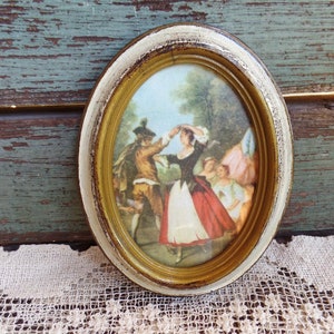 Cuadro de pared italiano vintage: hombre y mujer bailando. Hecho en Italia.