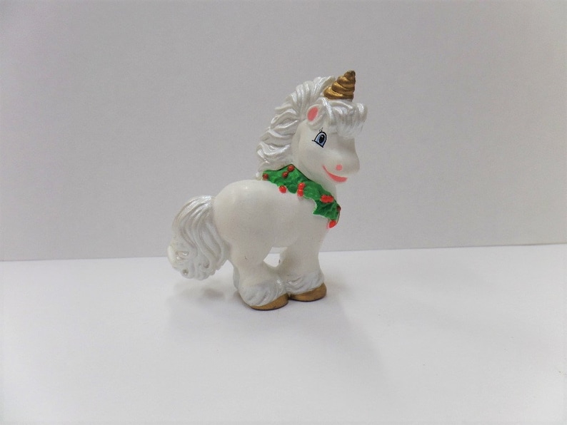 Vintage Hallmark Unicorn Christmas Merry Miniature 1988 NOS Etsy