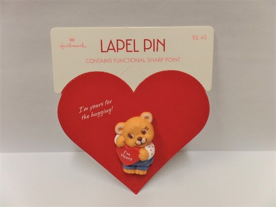 Vintage Hallmark Valentine Lapel Pin 1980's NOS T… - image 1