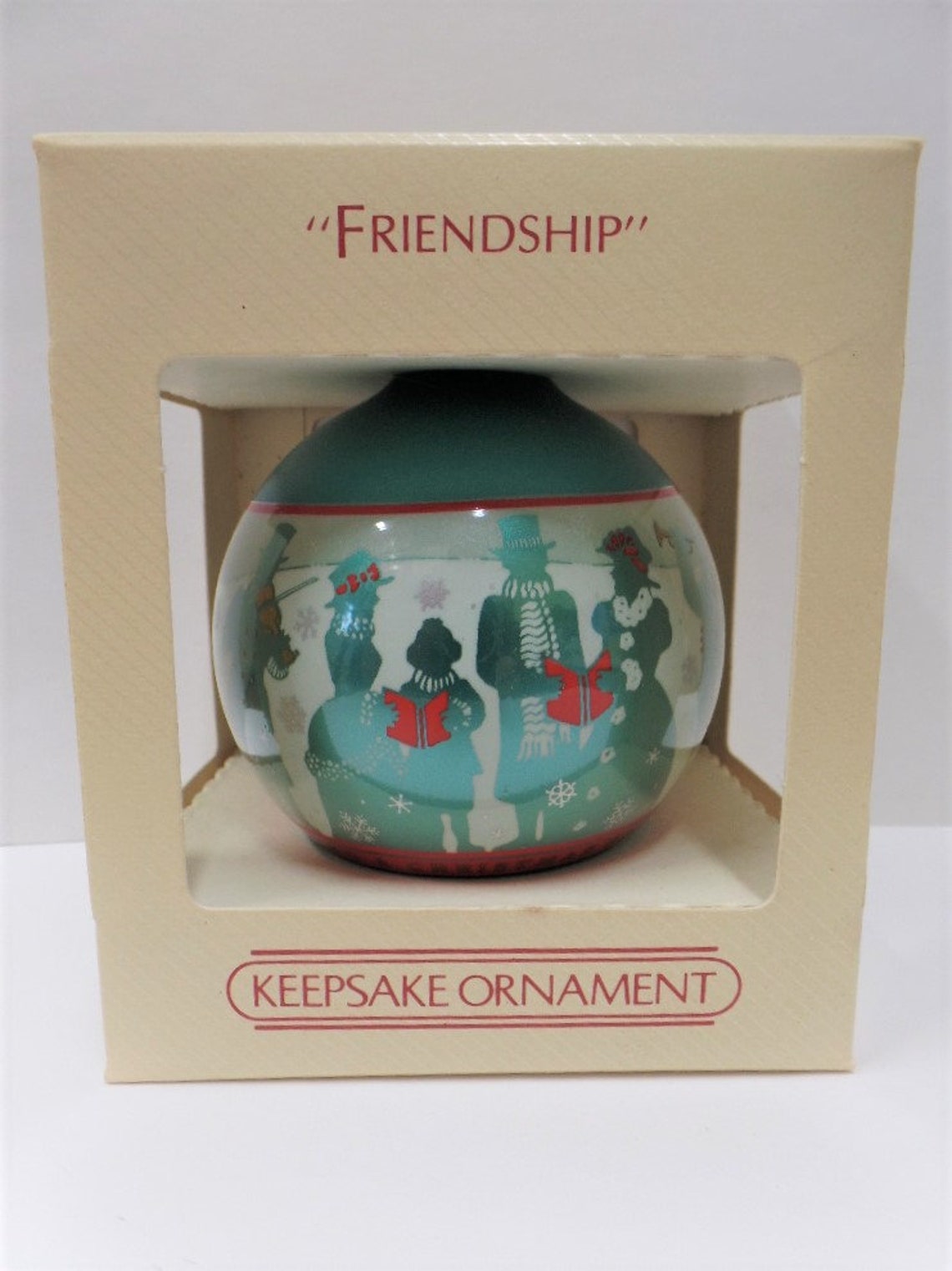 Hallmark Friendship Glass Ball Christmas Ornament 1984 NOS Etsy
