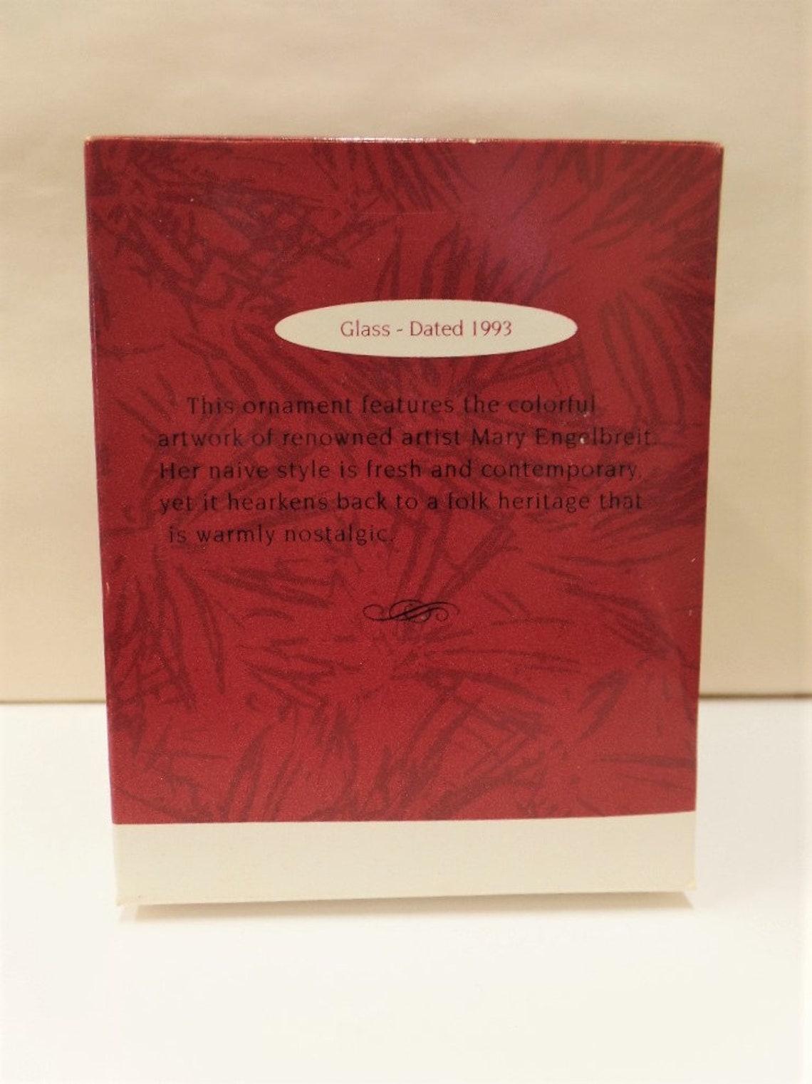Décoration De Noël Hallmark En Verre 1992 - Mary Engelbreit - Teacher Gift - Vintage