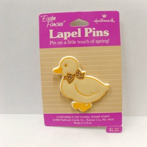 Vintage Hallmark Easter Lapel Pin 1984 NOS Duck