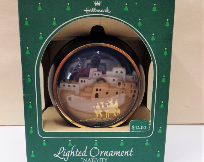 Hallmark Nativity Lighted Christmas Ornament 1984 NOS Etsy