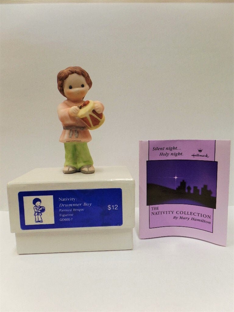 Vintage Hallmark Mary Hamilton Drummer Boy Nativity Porcelain Figurine 1987 NOS EXTREMELY RARE!