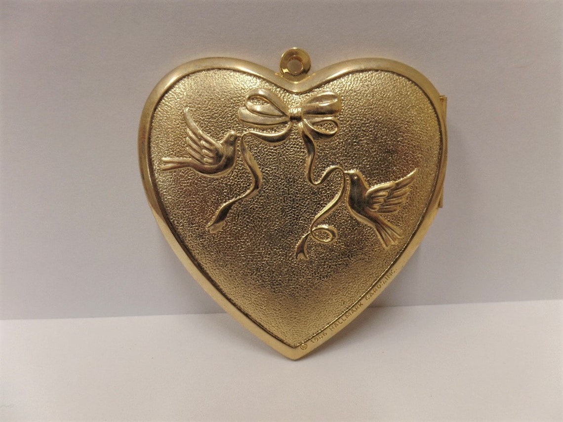 Hallmark First Christmas Together Photo Locket Brass Christmas Etsy