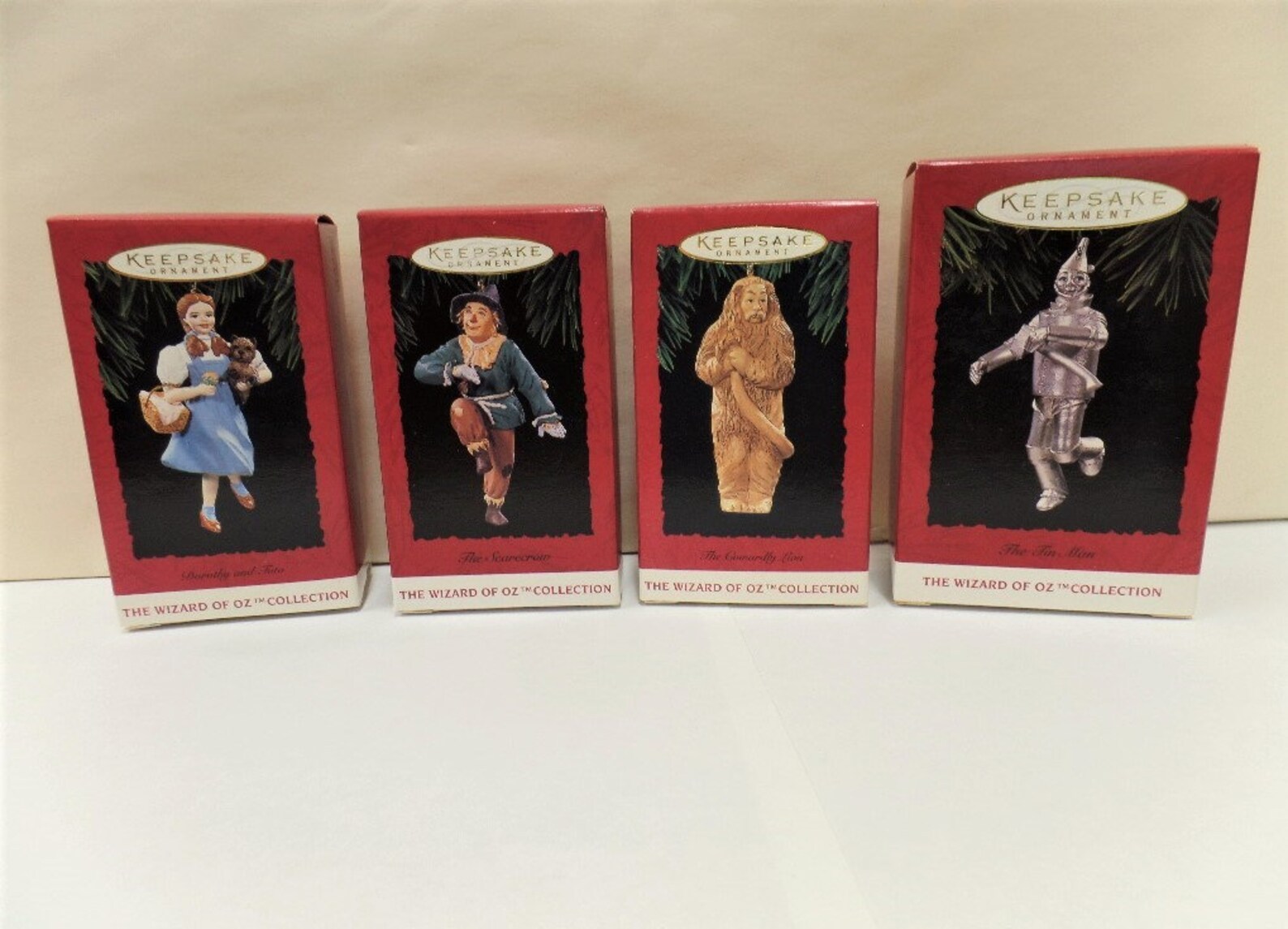 Hallmark Set of Four Wizard of Oz Christmas Ornaments 1994 NOS Etsy