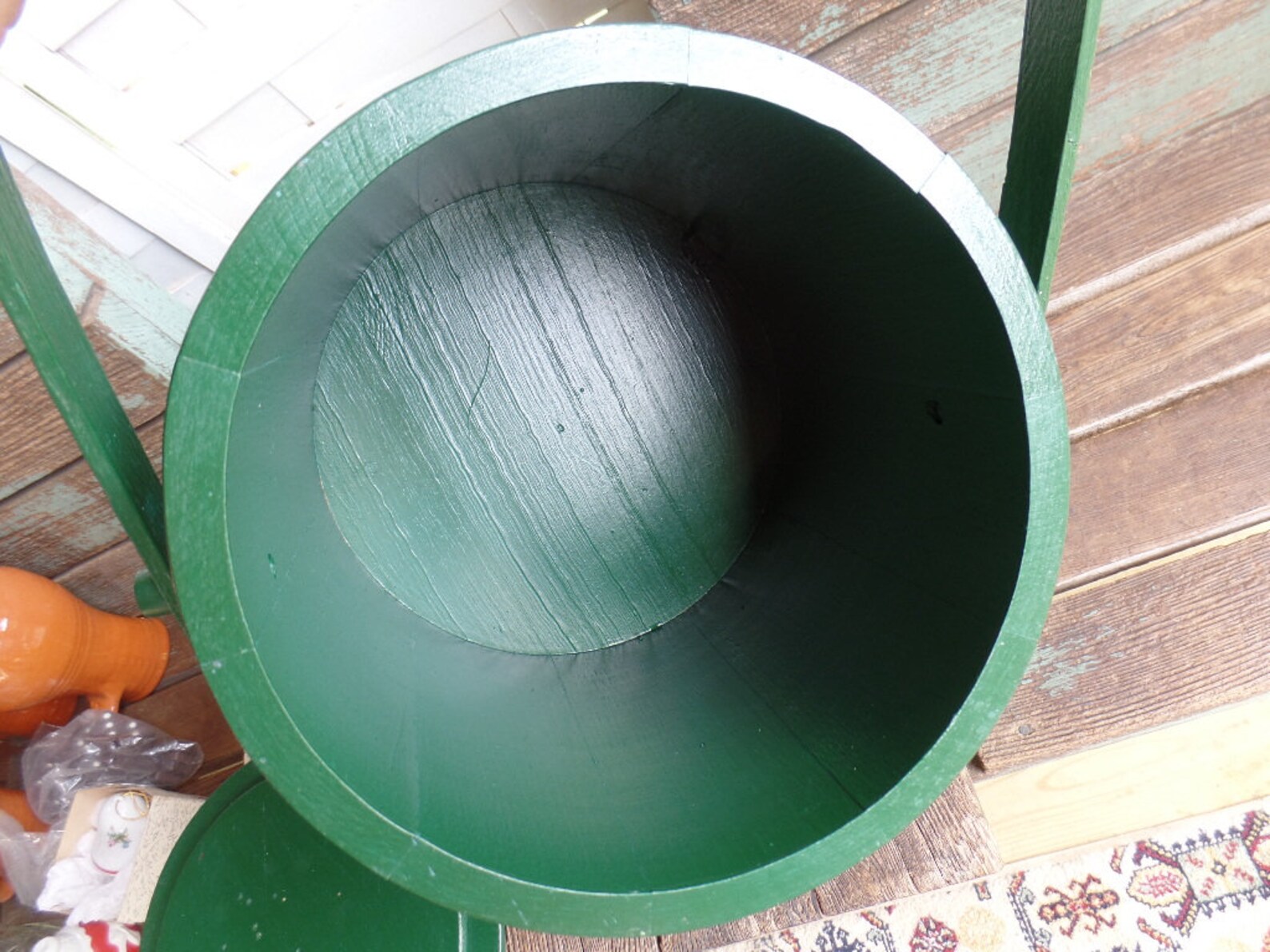 Antique Large Wood Bucket With Handle and Lid Firkin Sugar Etsy