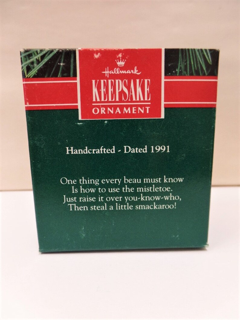 Hallmark Under the Mistletoe Christmas Ornament 1991 NOS Etsy