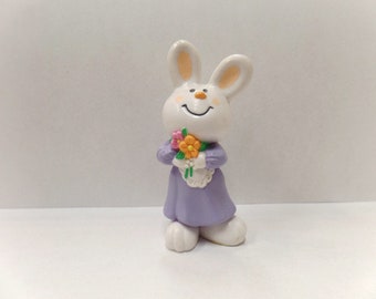 Vintage Hallmark Easter Merry Miniature 1986 Bunny Girl NOS