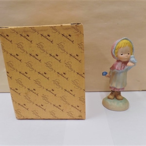 Hallmark Little Gallery Betsey Clark Nature&#39;s Friend Porcelain Figurine 1979 Bluebird