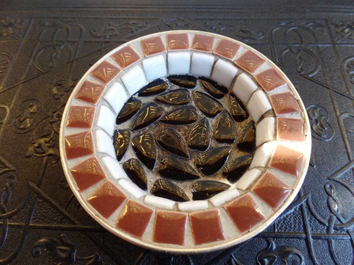 Vintage Tile Ashtray Mid Century Modern Tobacciana Japan Etsy