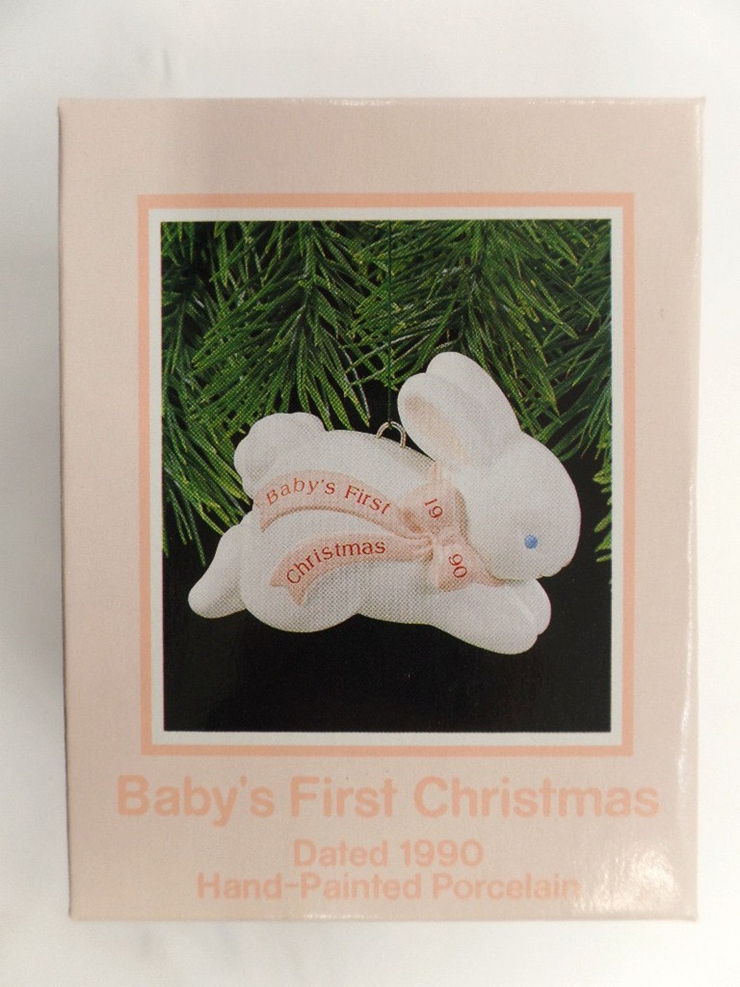 Hallmark Baby's First Christmas Ornament 1990 NRFB Hand-painted ...