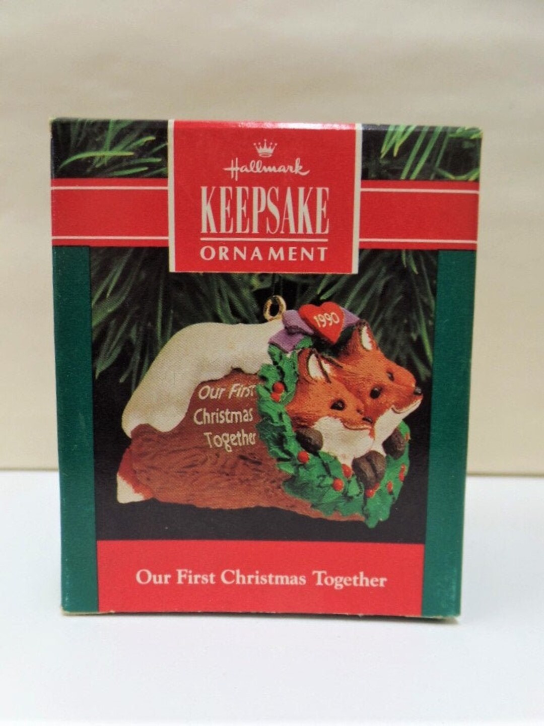 Hallmark Our First Christmas Together Christmas Ornament 1990 NOS Fox