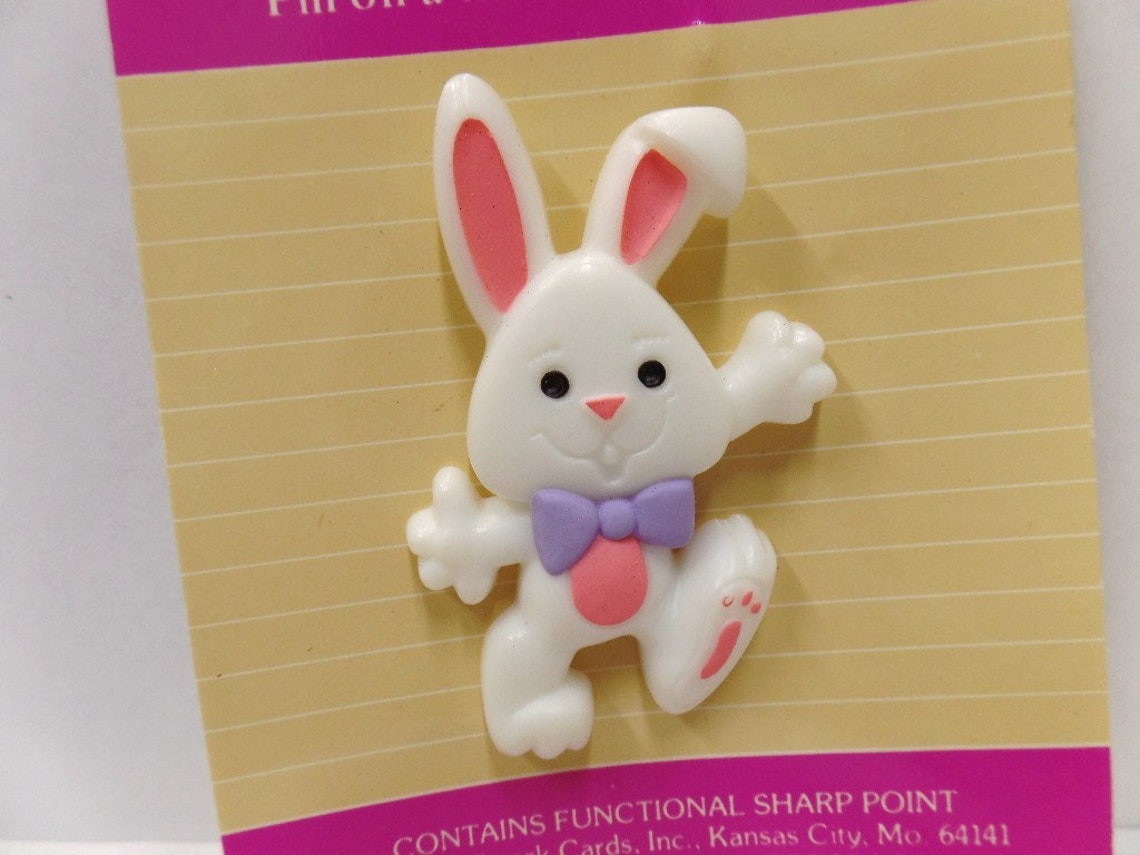 Vintage Hallmark Easter Lapel Pin 1985 NOS Bunny With Purple Etsy