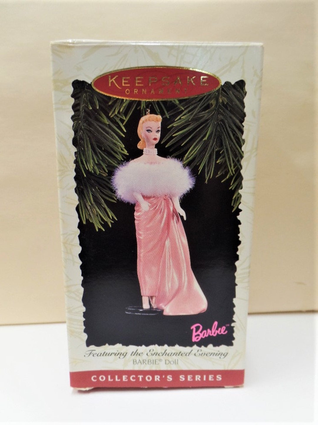 Hallmark Barbie Christmas Ornament 1996 NRFB New 3rd in Series Featuring the Enchanted Evening