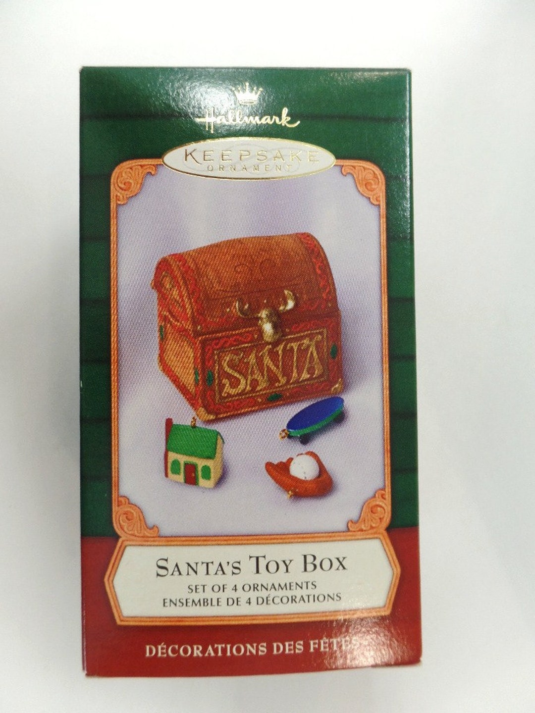 Hallmark Santa's Toy Box Christmas Ornament Set of 4 NRFB Etsy